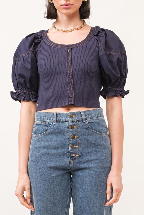 Kora Navy Blouse