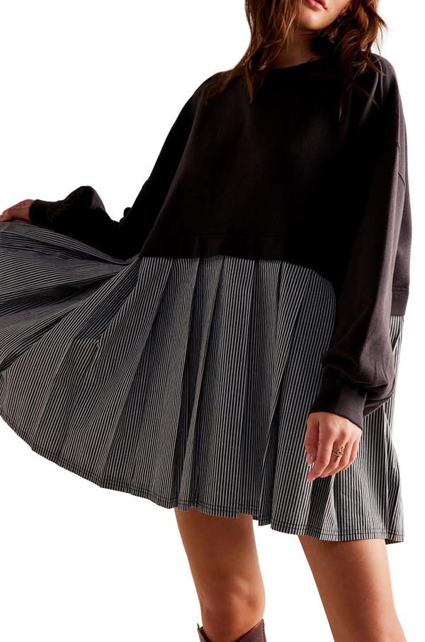 Eleanor Striped Sweatshirt Dress