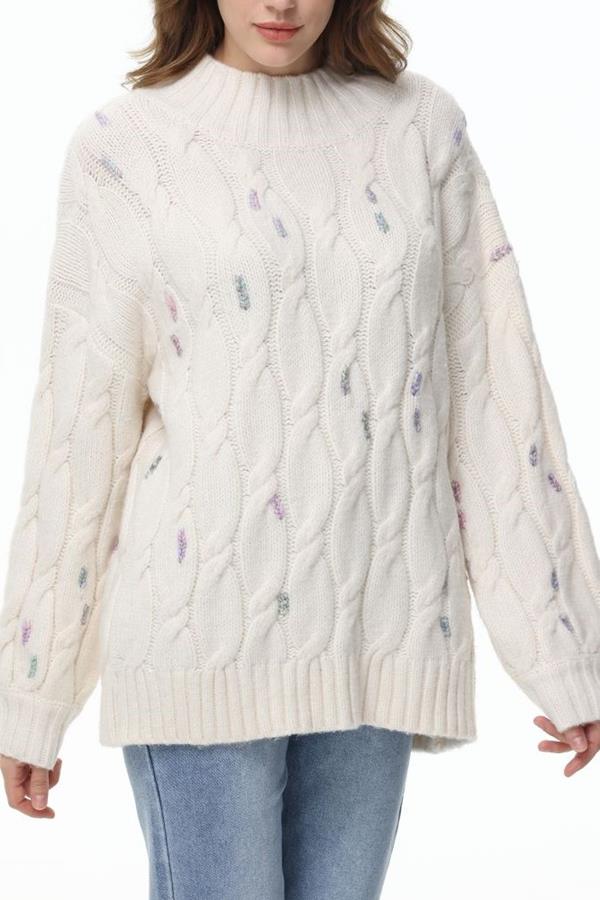 Abagail Oversized Embroidered Sweater