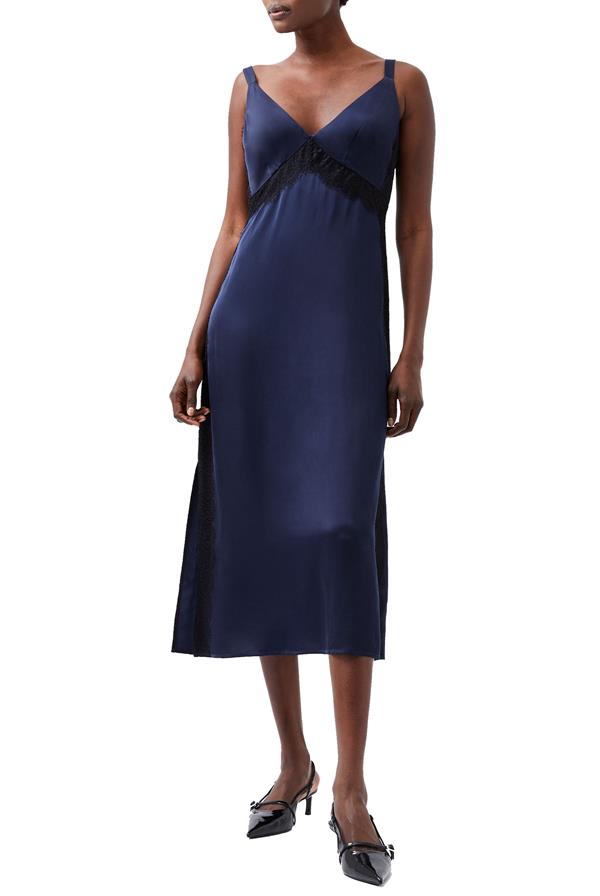 Ennis Satin Lace Dress