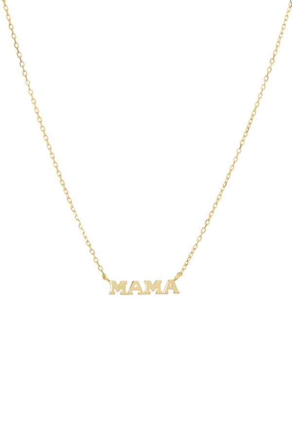Gold Plated Mama Necklace