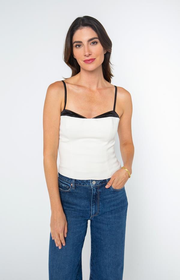 Contrast Corset Top