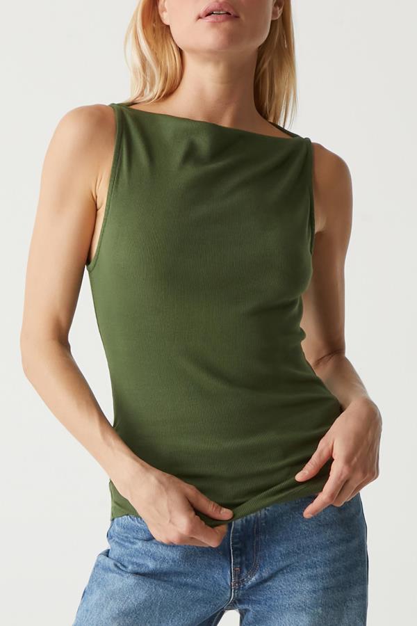Coco Ruched Boat Neck Tee