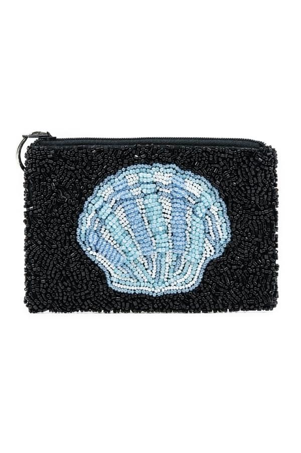 Shell Beaded Pouch