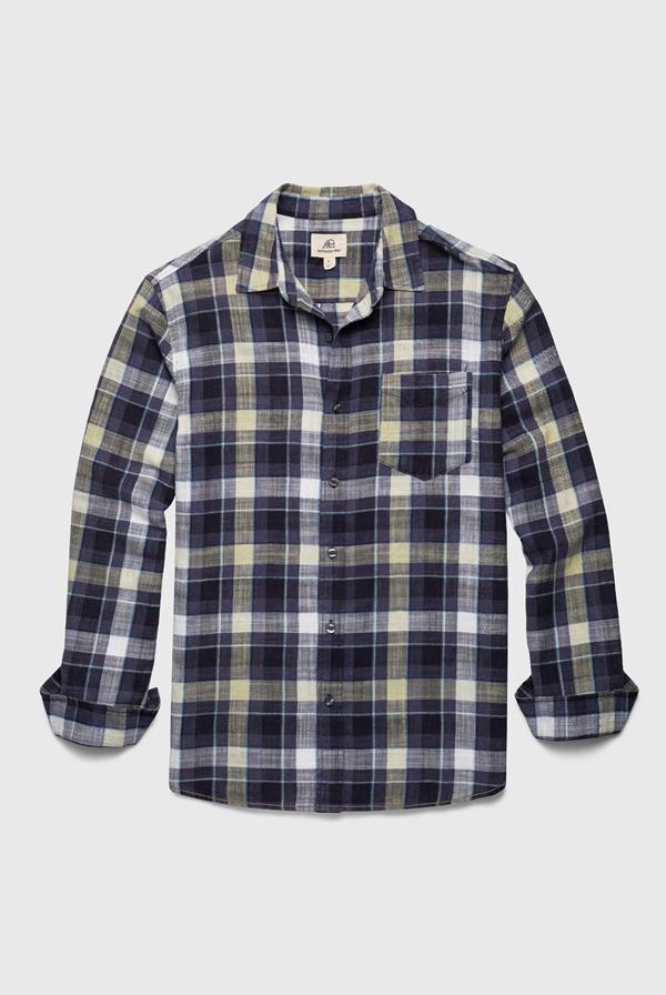 Brian Washed Twill Cotton Plaid Shirt