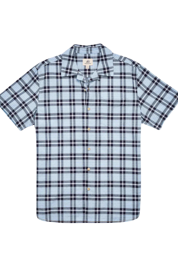 Billy Short Sleeve Camp Collar Plaid Shirt