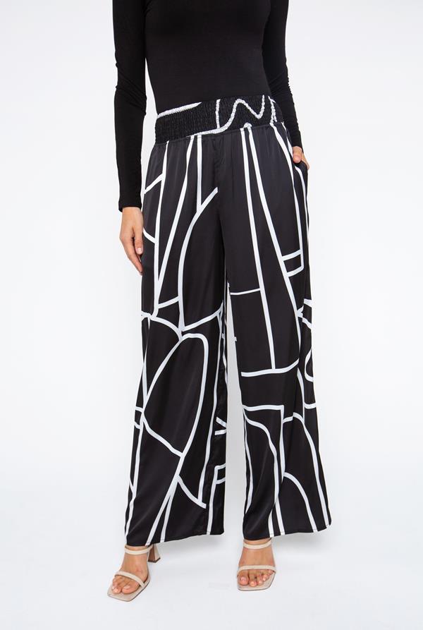Smocked Printed Pant