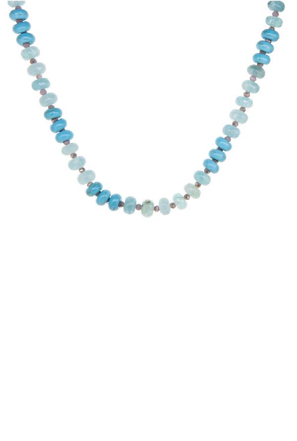 Turquoise/Amazonite-15 Semi Precious Rondelle