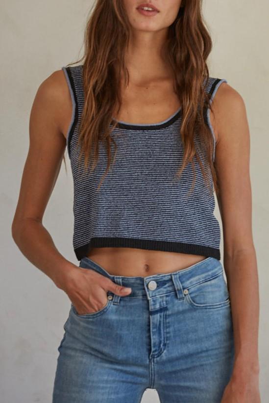 Sleeveless Blue Multi Tank