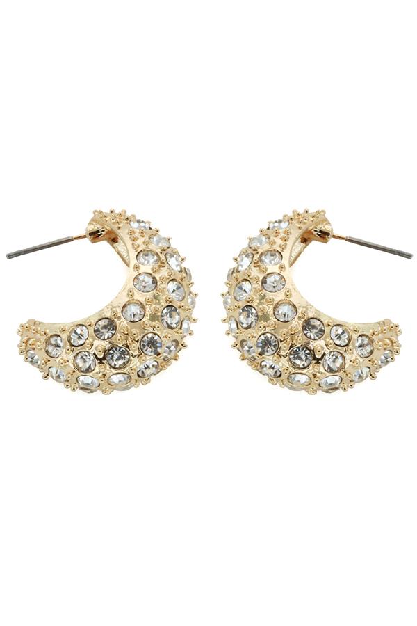 Pave Cz Hoop Earrings