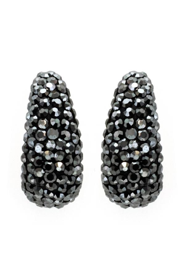 Dark Stone Drop Earrings