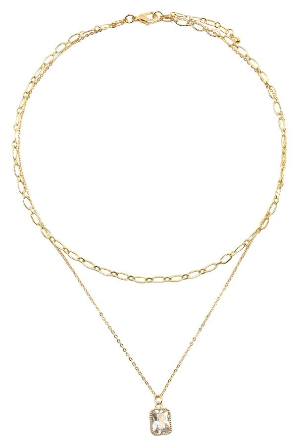 Layered Gold Chain With Pendant