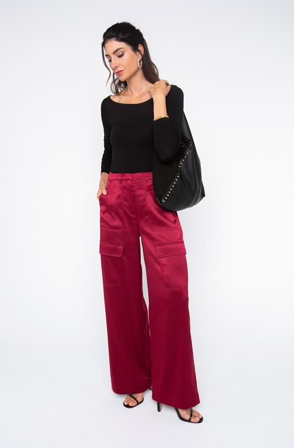Satin Cargo Pant