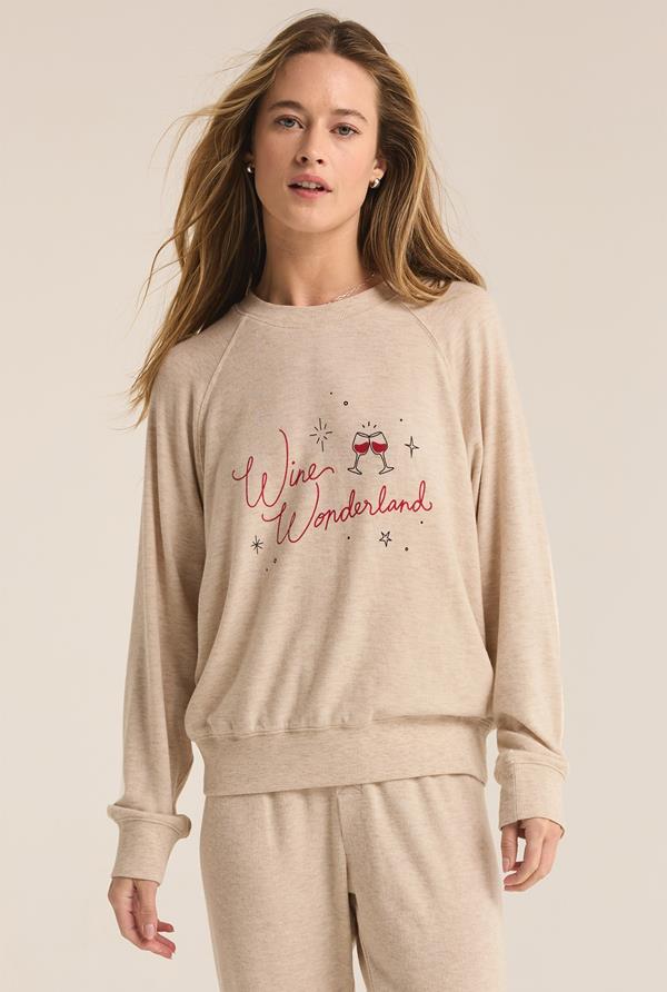 Cassie Wine Wonderland Ls Top