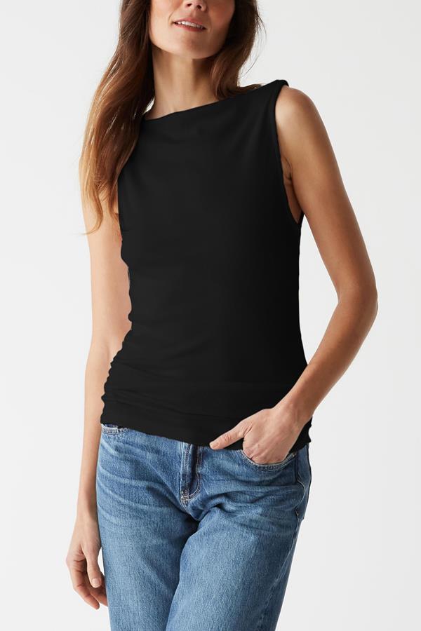 Coco Ruched Boat Neck Tee