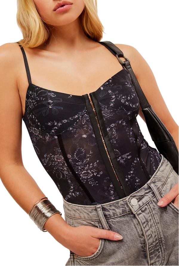 Printed Night Rhythm Bodysuit