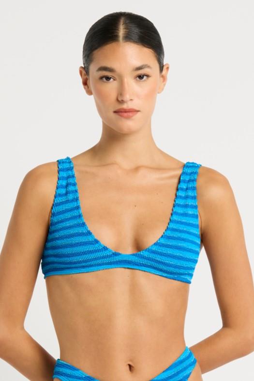 Turquoise Stripe Scout Crop Top