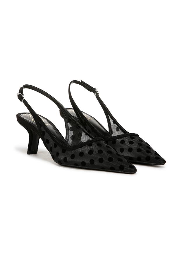 Bianka mesh polka dot slingback heel