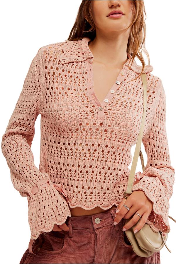 Pointelle Pullover