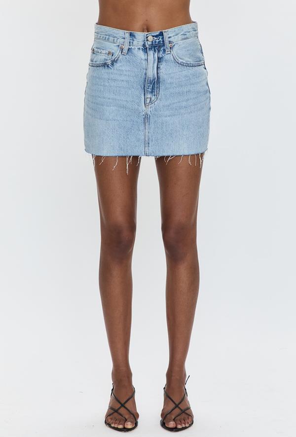 Skye Denim Mini Skirt In Brooklyn