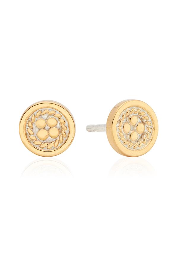 Classic Smooth Border Mini Stud Earrings