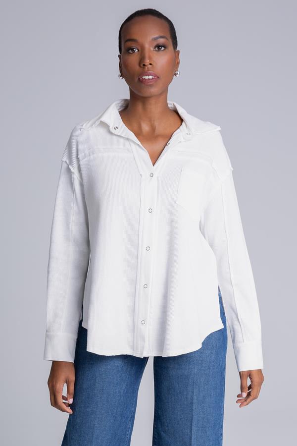 Waffle Button Down