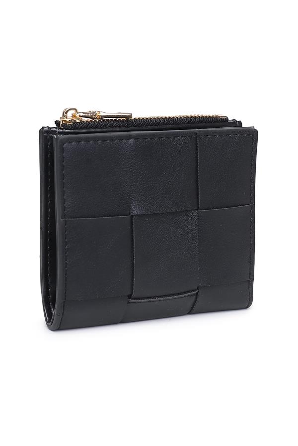 Woven Zip Square Wallet