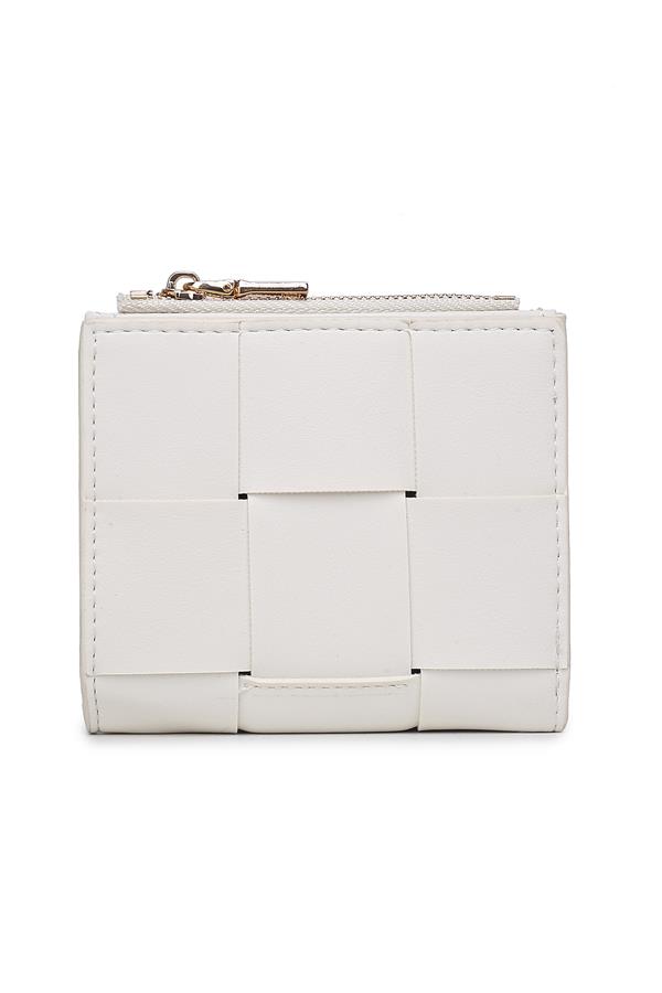 Woven Zip Square Wallet