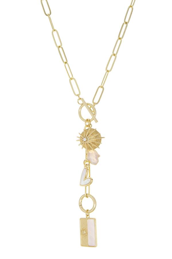 Multi Charm Dangle Necklace