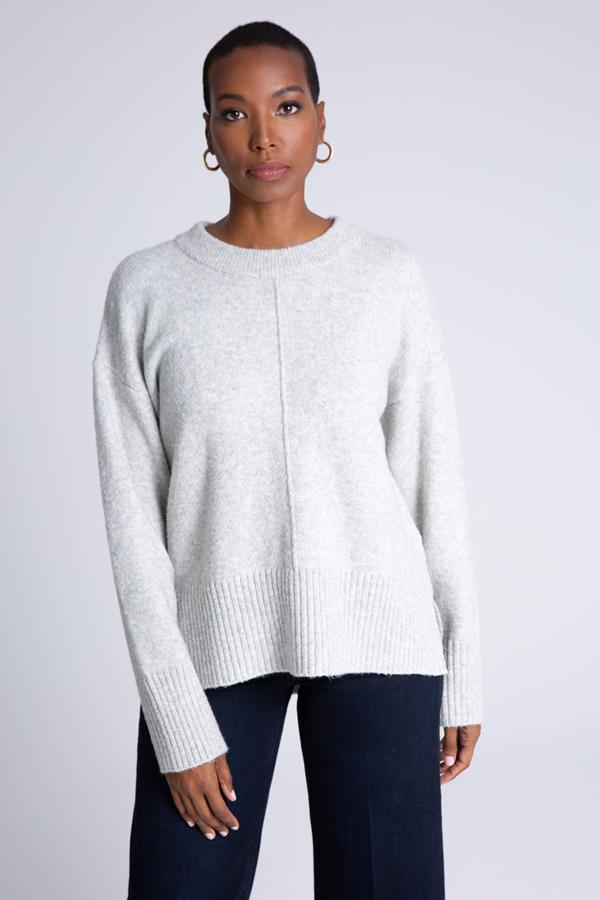 Long Sleeve Crew Neck Tunic Sweater