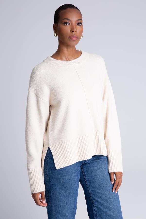 Long Sleeve Crew Neck Tunic Sweater