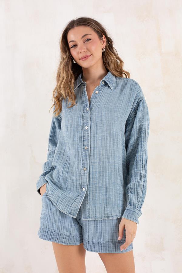 Dune Cotton Gauze  Relaxed Shirt