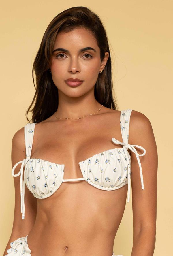 Heidi Floral Petal Bikini Top