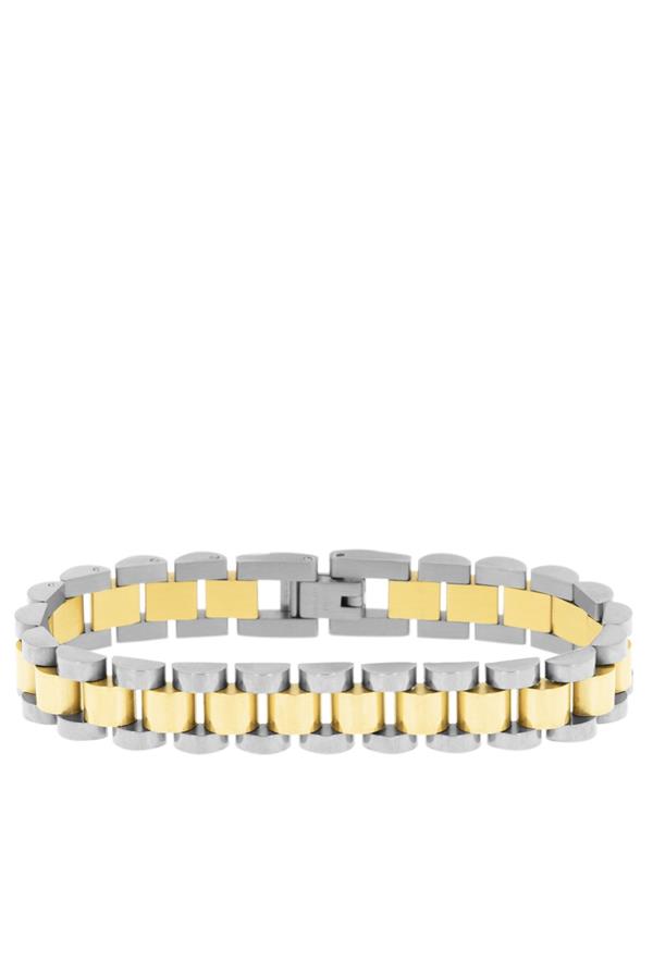 Silver Gold Watch Bracelet