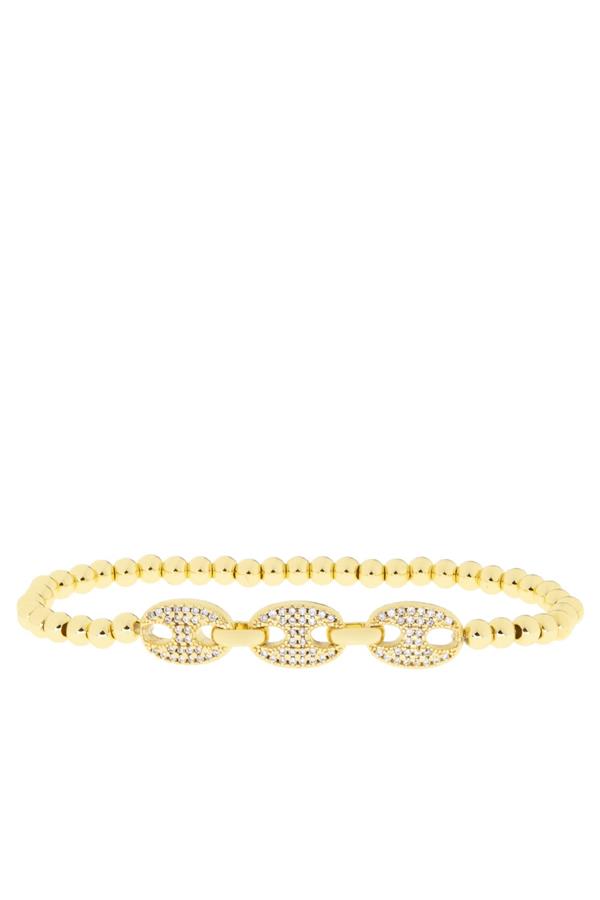 Beaded Pave Stretch Bracelet