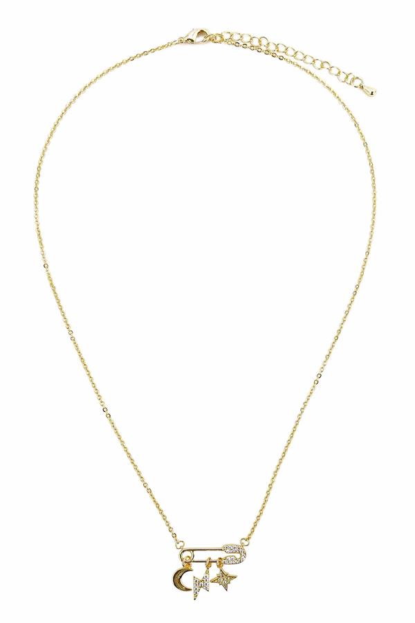 Starry Night Paperclip Charm Necklace
