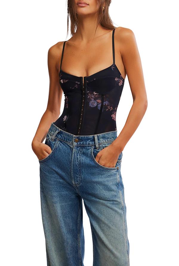 Printed Night Rhythm Bodysuit