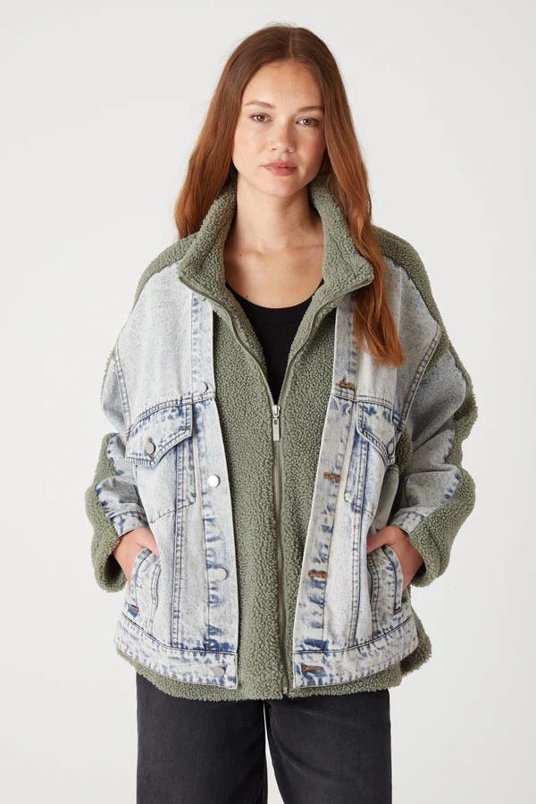 Slumber Party Sherpa Denim Jacket