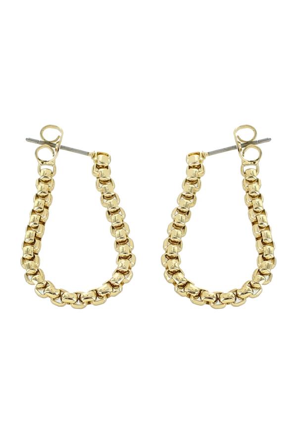 Gold Chain Post Earrings