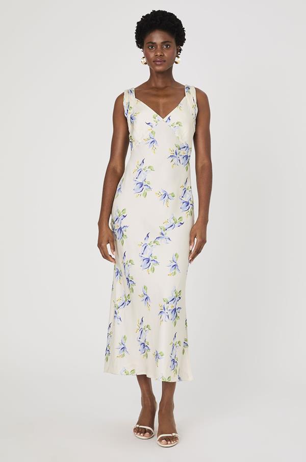 Ennis Vivian Satin Midaxi Dress