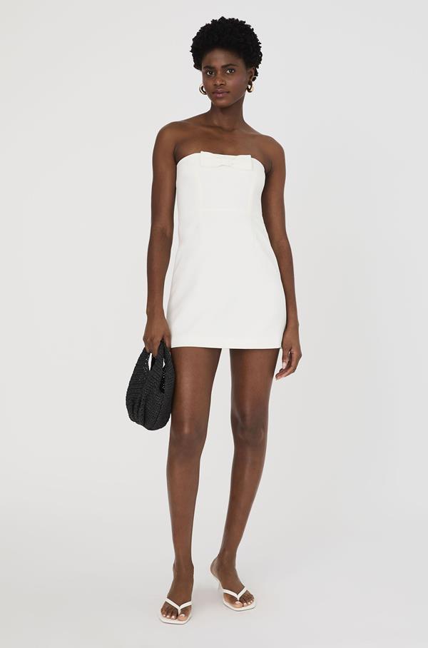 Whisper Strapless Bow Mini Dress