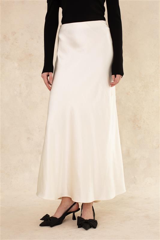 Bias Cut Printed Maxi Skirt