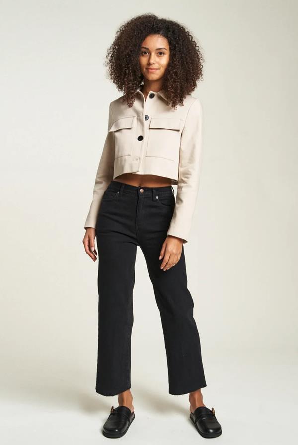 Aberdeen High Rise Wide Leg Crop Black