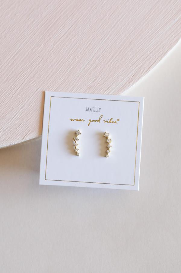White Crawler Earrings