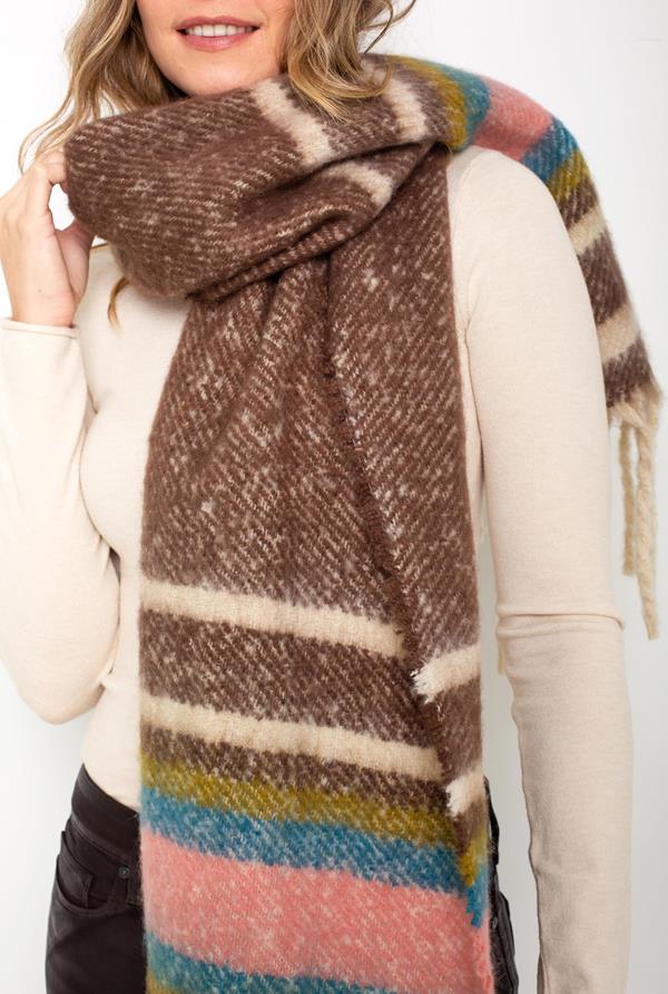 Taupe Multi Color Scarf