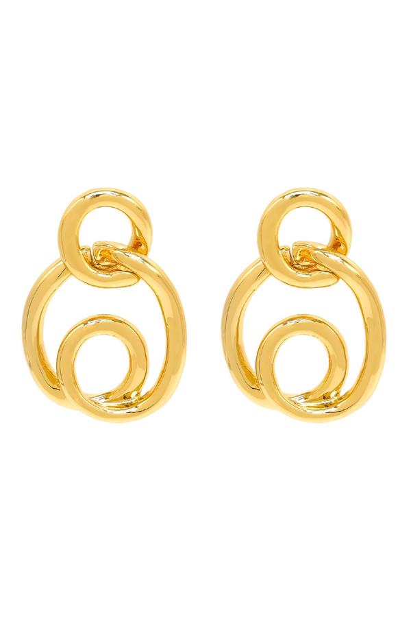 Gold Dipped Twist Hoop