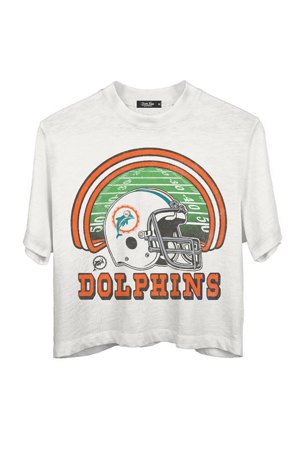 Dolphins Game Time Mn Crop Tee