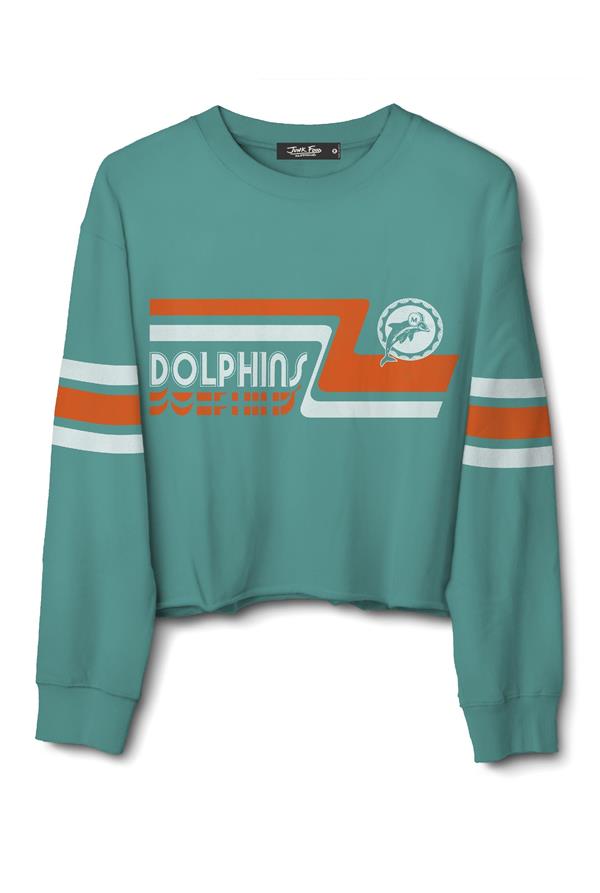 Dolphins Retro Crop Fleece
