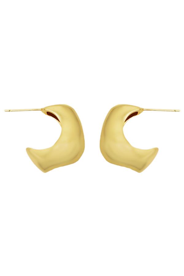 080 In Ear Gold Hoop Puffy Design