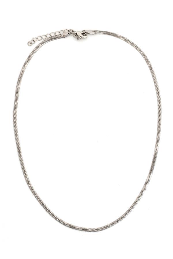 Silver Thin Snake Chain Neck